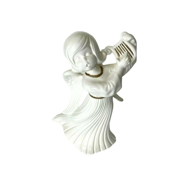 Angel Figurine Christmas Decoration Vintage Atlantic Mold Company Ceramic 12" - Picture 1 of 6
